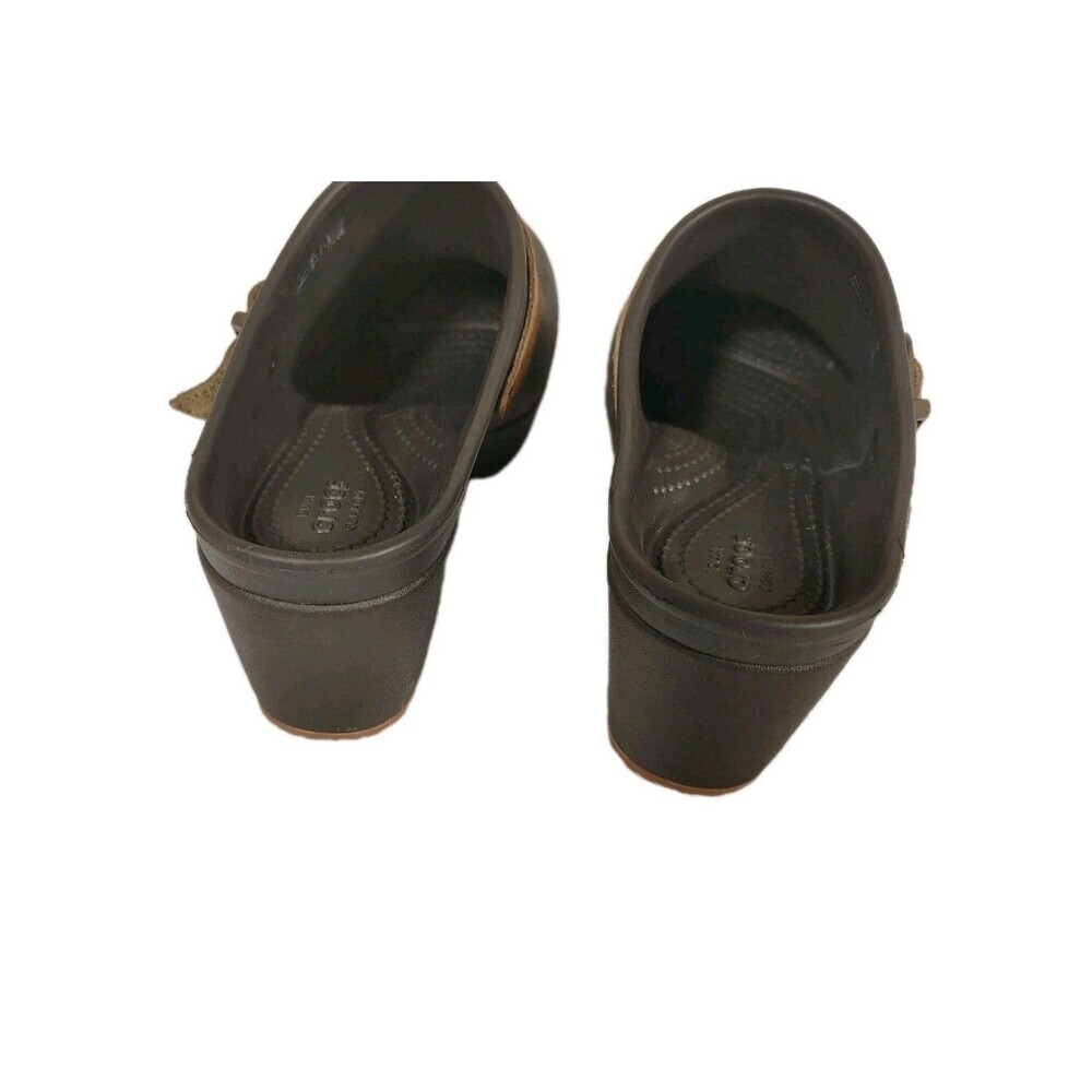 Crocs Womens Cottagecore Granola Platform Clog Mules Size 8 Brown Chunky Strap - Picture 4 of 9